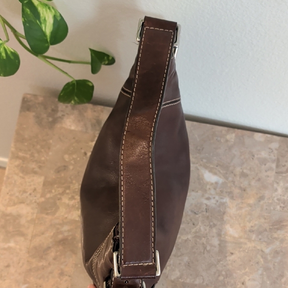 Michael Kors Dark Brown Leather Hobo Bag - Picture 8 of 13